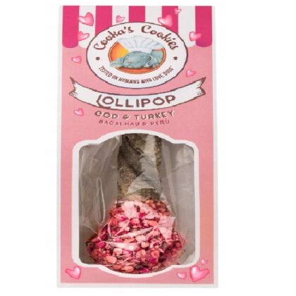 Cooka’s Cookies EDYCJA RÓŻOWA LOLLIPOP Lizak - gryzak z dorsza i indyka 30g
